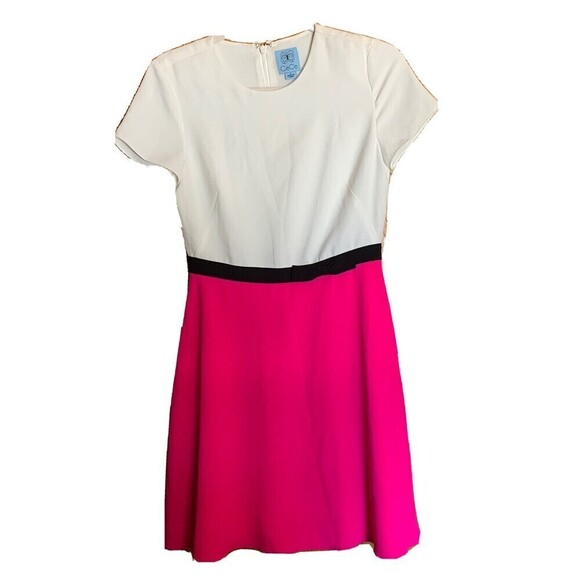 Cece By Cynthia Steffe Womens Size 0 Multicolor Color Block Fit & Flare Dress - Picture 1 of 5
